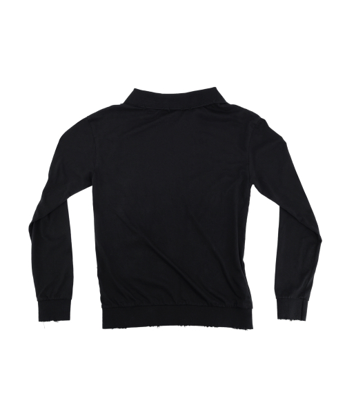 Adrenaline Washed Collar T-Shirt - Black
