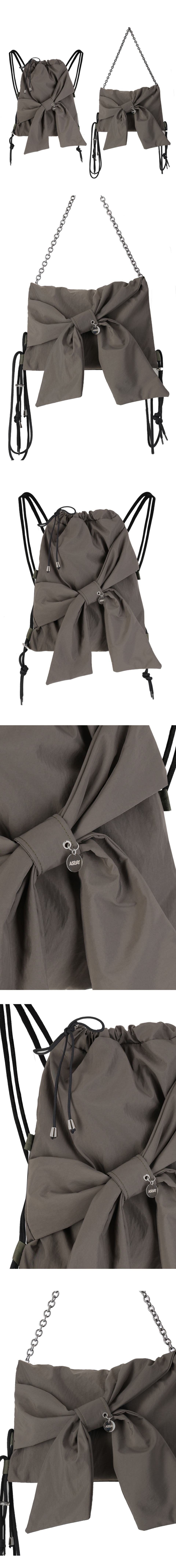 ASSAY Ribbon 2way bag Nylon khaki Ribbon 2way bag _Nylon khaki - ASSAY
