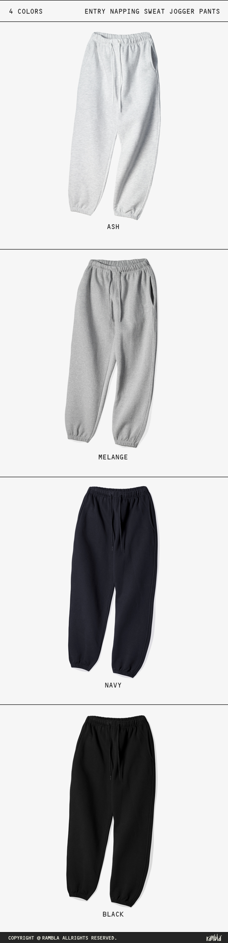 애쉬, 멜란지, 네이비, 블랙 총4가지 다양한 컬러옵션