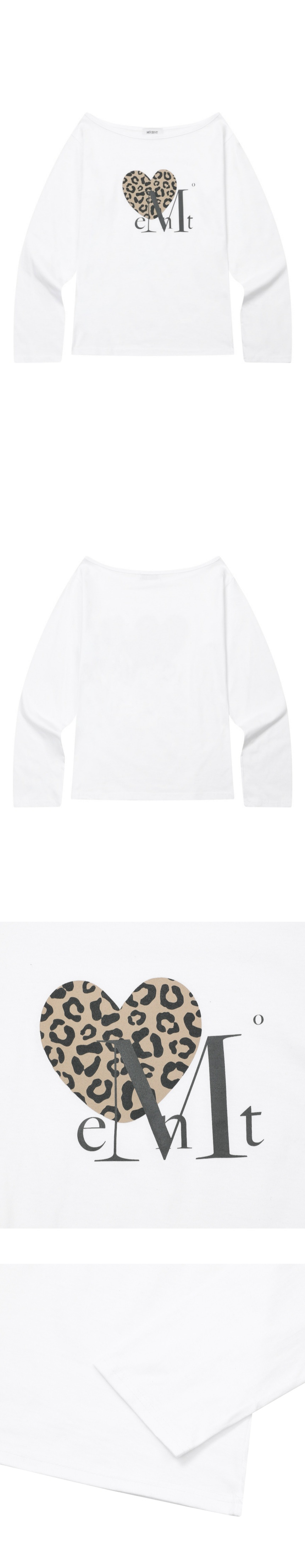 MUSINSA公式 | MUCENT シエラヒョピハートワンショルダー長袖Tシャツ