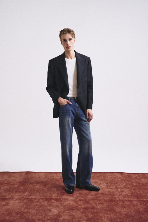 WASHED DENIM JEANS (BLUE)