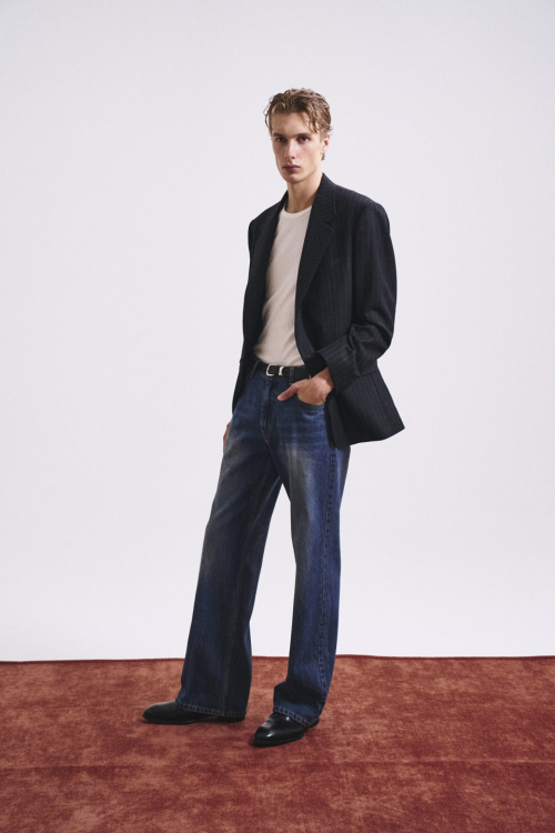WASHED DENIM JEANS (BLUE)