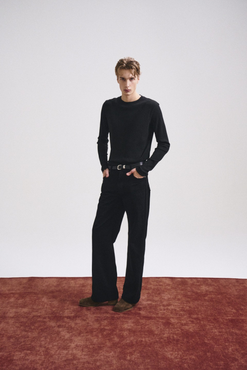 RIBBED LONG SLEEVE (BLACK)