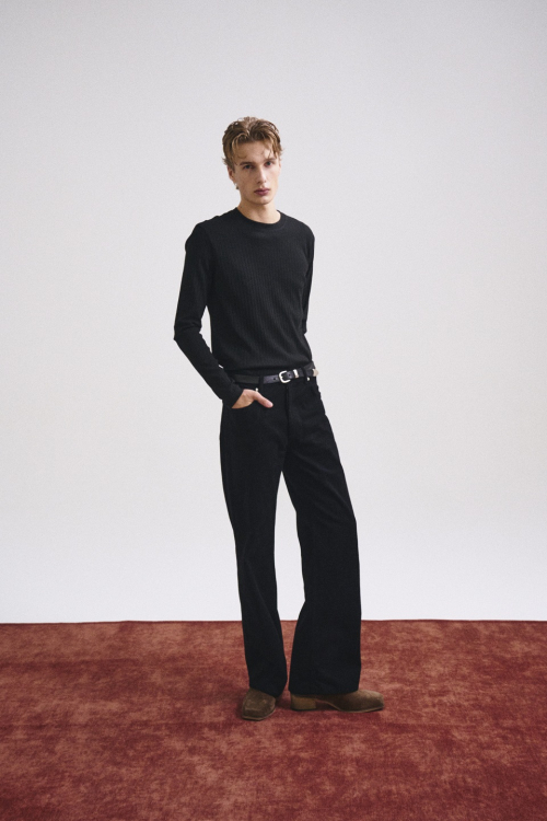 RIBBED LONG SLEEVE (BLACK)