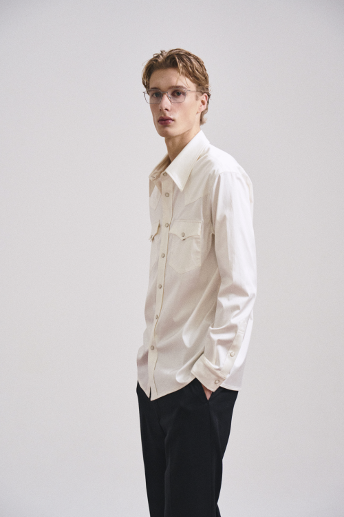 RAYON WESTERN SHIRT (WHITE)