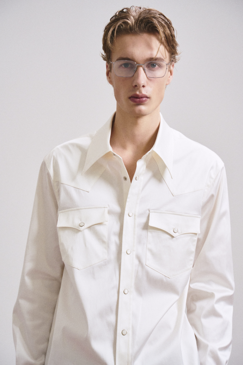 RAYON WESTERN SHIRT (WHITE)