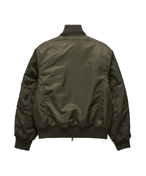 DD cropped studded MA-1 jacket (KHAKI)