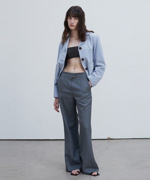 Suede Three Button JK_Alry Blue