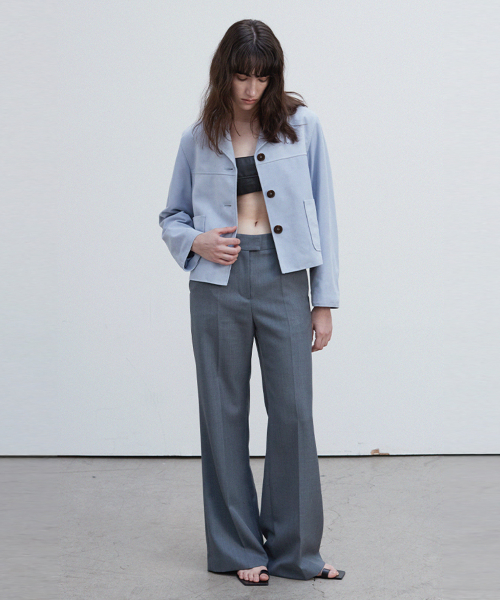 Suede Three Button JK_Alry Blue