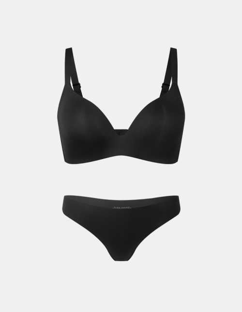 Бра Nina фьюжн + стринги без швов (Black) комплект