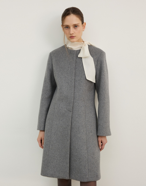 Полупальто WOOL FLARE HALF COAT GRAY