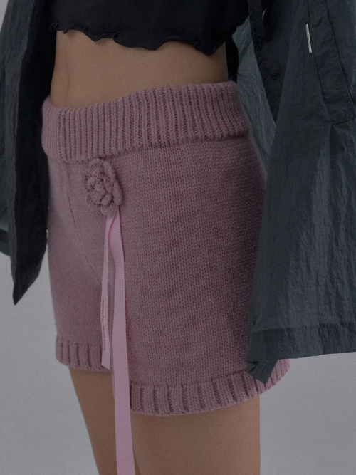 Rosette Crochet Flower Knit Bloomers_Pink