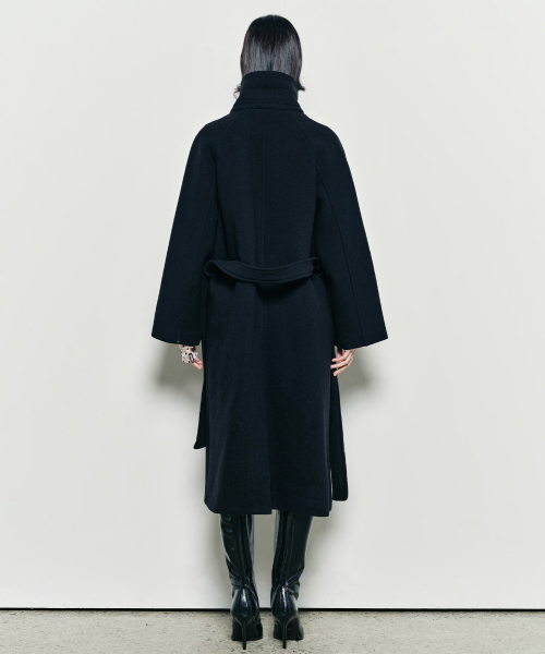 WOOL RAGLAN BALMACAAN LONG COAT_BLACK