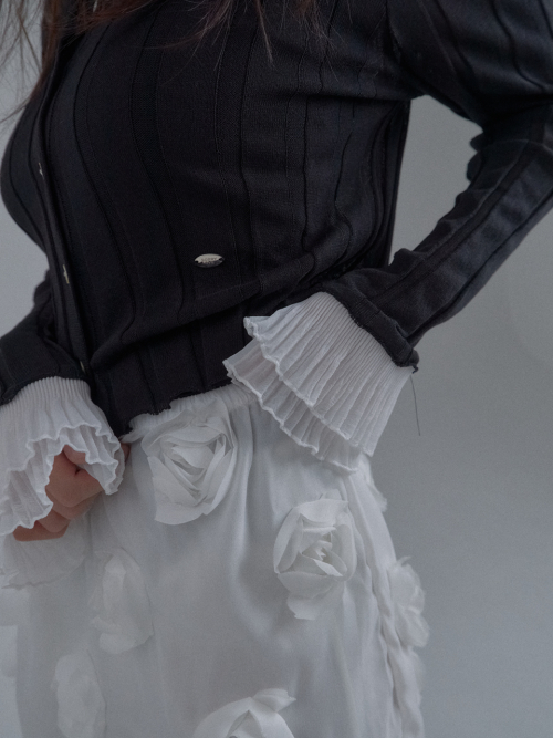 Pure Elegance Knit Cardigan_Black