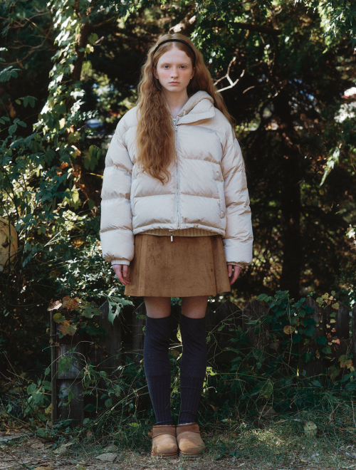 Shiny Puffer Short Padding - light pink