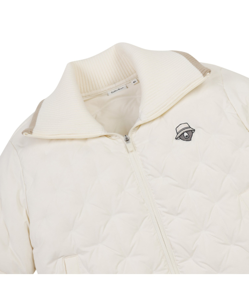 (W) Rib Collar Short Sleeve Tube Down Jacket G5UAW25901IVX