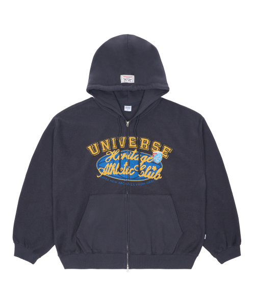Худи на молнии Universe Sign Reverse_Charcoal