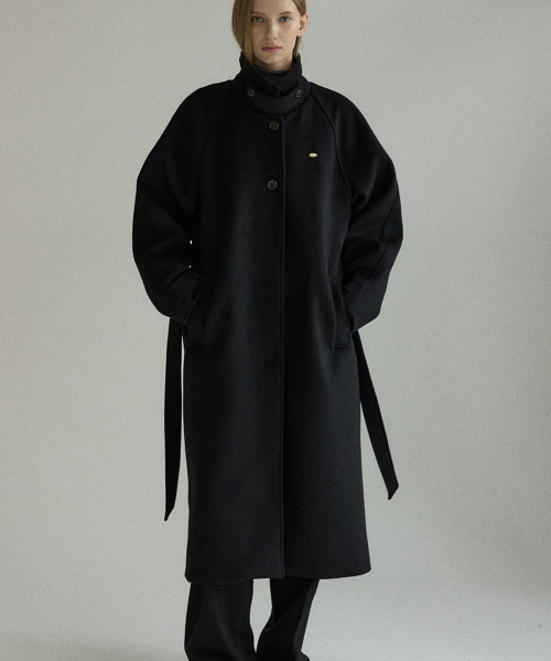 Пальто бальмакаан Lorraine, шерсть, Black