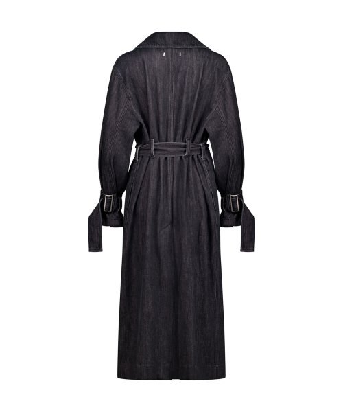 Джинсовое пальто оверсайз в цвете dark black