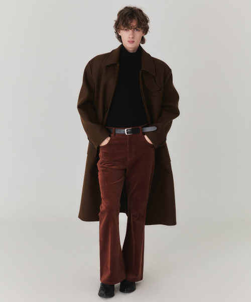 Пальто мак из шерстяного фетра Essential_Brown