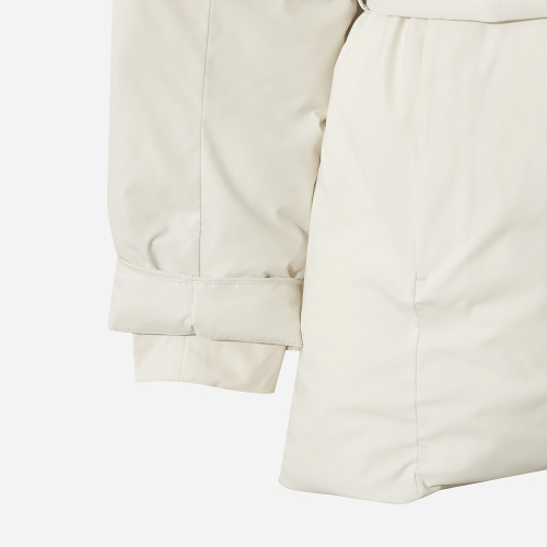 Женский пуховик миди с поясом Urbane D7 (IVORY)