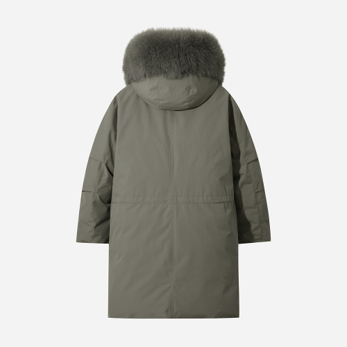 Длинный пуховик Decaheat Goose (DARK BEIGE)