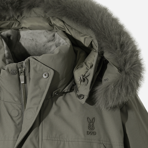 Длинный пуховик Decaheat Goose (DARK BEIGE)