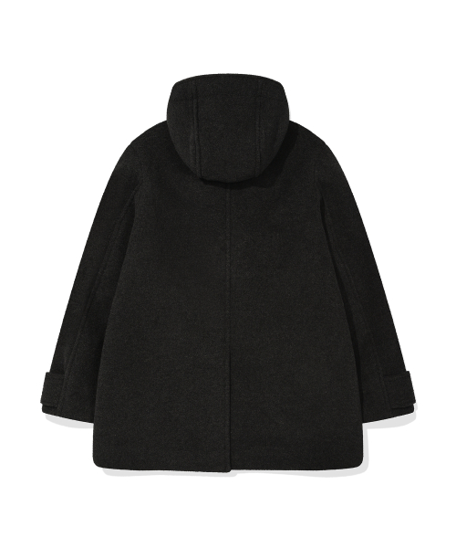(Women) Wool Duffel Half Coat_Charcoal thumbnail 2