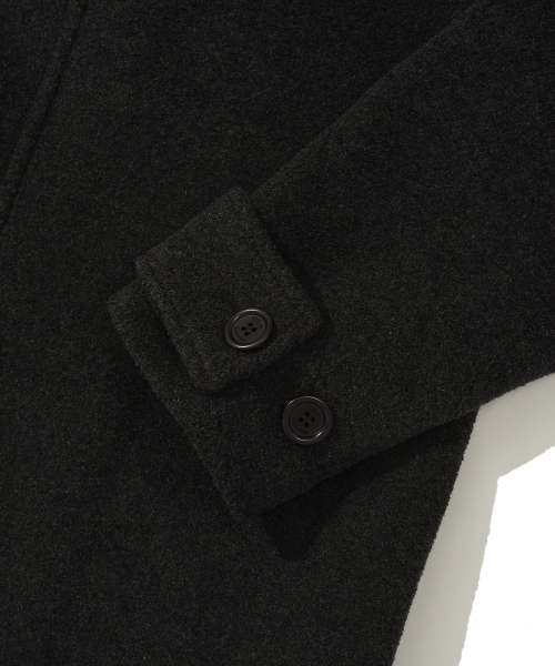 (Women) Wool Duffel Half Coat_Charcoal thumbnail 5