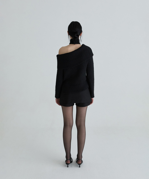 Трикотажный комплект с шарфом (Black)