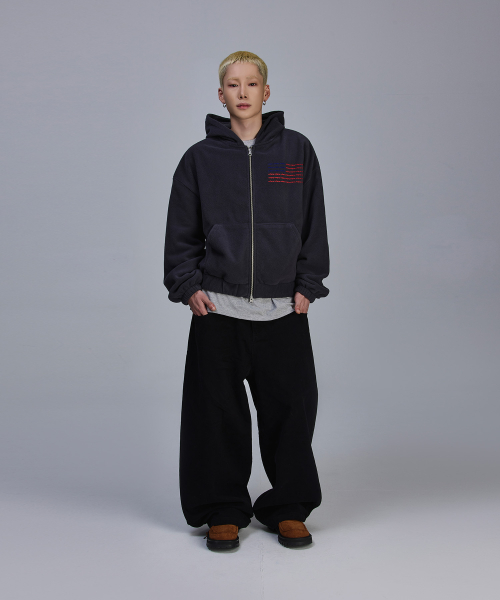 Худи на молнии USA из флиса polar fleece [Charcoal]