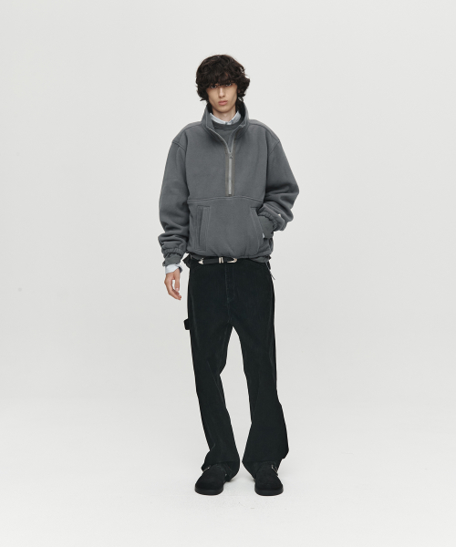 WILD FLEECE HALF ZIP-UP (DARK GREY)