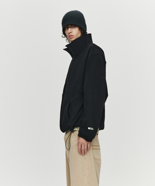WILD FLEECE HALF ZIP-UP (BLACK)
