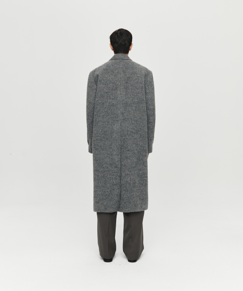 ALPACA LONG SINGLE COAT (CHARCOAL)