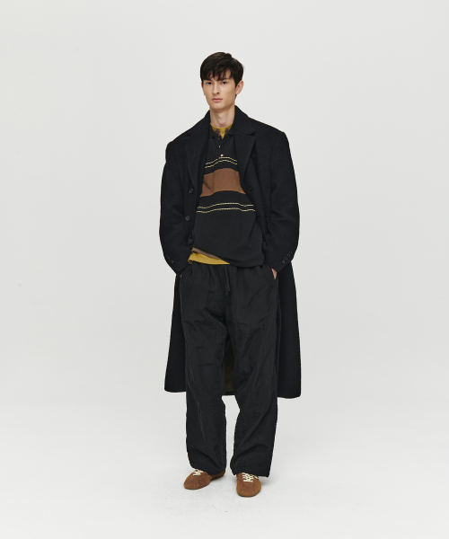 ALPACA LONG SINGLE COAT (BLACK)