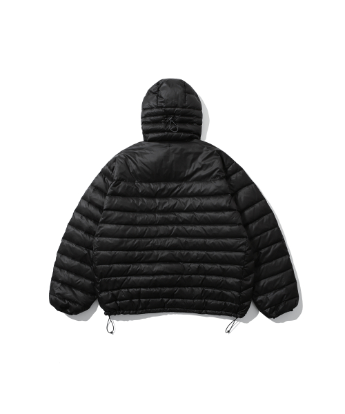 Duck Down Hooded Anorak Puffer - Black