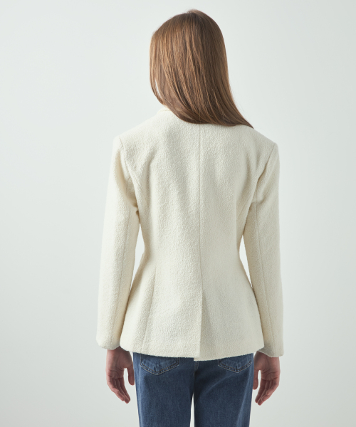 Poin Tweed Jacket_Ivory