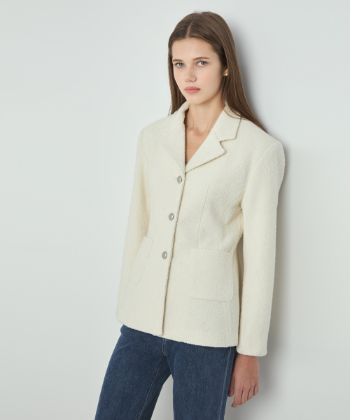 Poin Tweed Jacket_Ivory