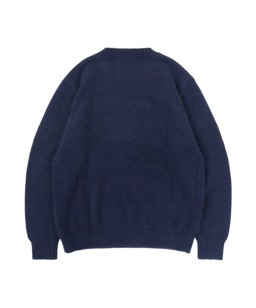 Stars Shaggy Sweater - Navy