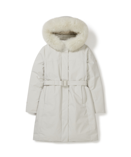 Женский длинный тяжёлый пуховик Drypeak Windstopper (S25WWPDJ05) Light Beige