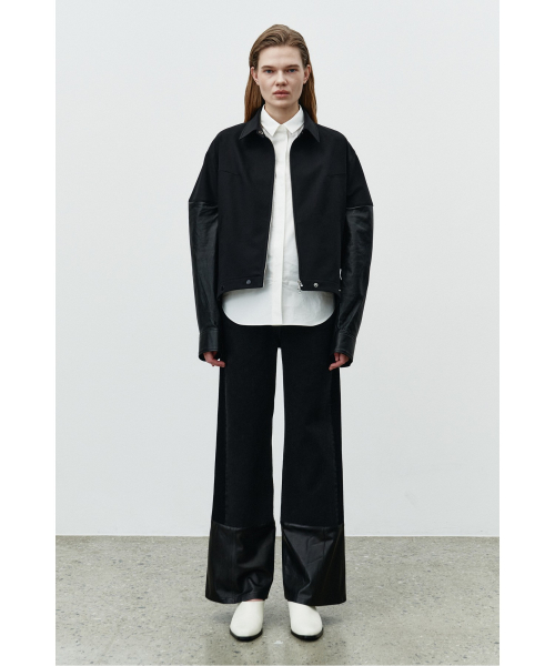 Upside-down Leather Jacket RQJAA25501BKX