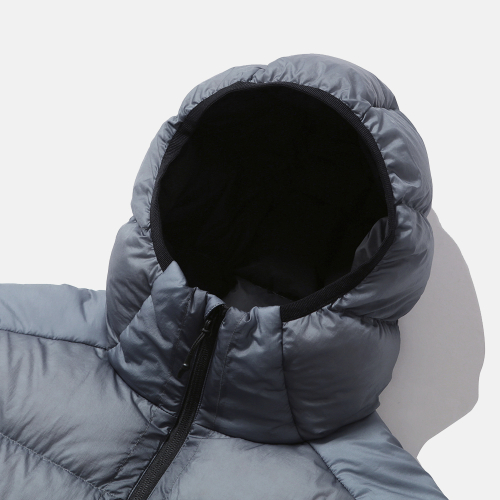 [AW25] HELIUM HOODED DOWN JACKET / SHEER DUSTY BLUE