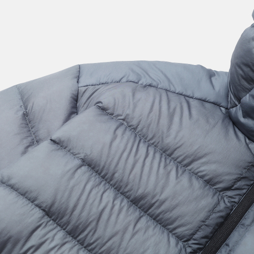 [AW25] HELIUM HOODED DOWN JACKET / SHEER DUSTY BLUE