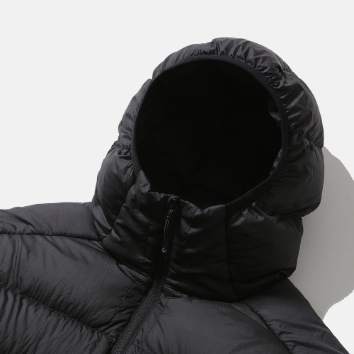 [AW25] HELIUM HOODED DOWN JACKET / SOOTY BLACK