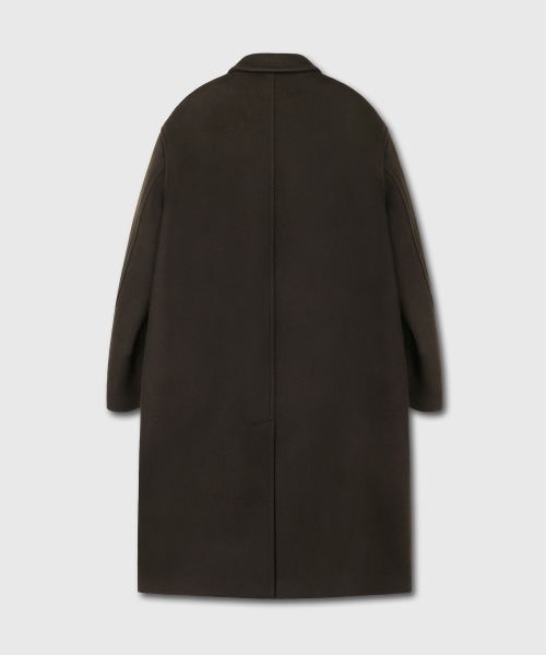 CASHMERE LAMBSWOOL UNIFORM MAC COAT (BROWN)