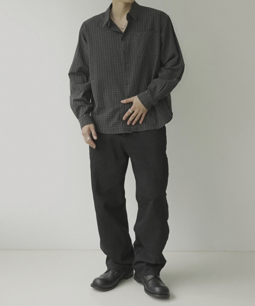 VITO VINTAGE GARMENT DYED CHECK SHIRT #1