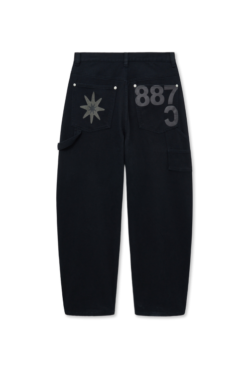 Rivet Embroidery Carpenter Trouser-темно-синий