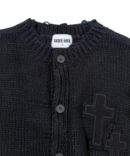 Cross Destroyed Tassel трикотаж кардиган ) ((black)