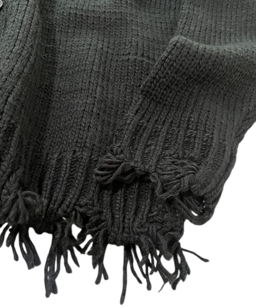 Cross Destroyed Tassel трикотаж кардиган ) ((black)