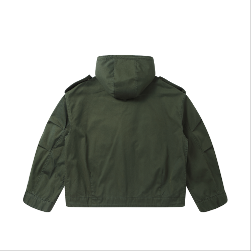 Укороченный бомбер с капюшоном Green